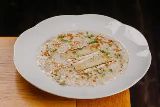 Сливочный ризотто с сыром бри