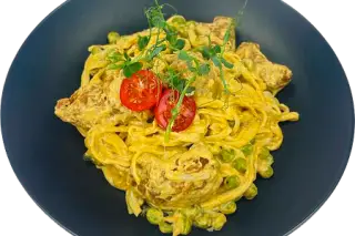 Лапша Карри с курочкой в панировке