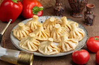 Хинкали с сыром жареные