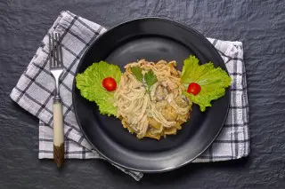 Паста Курица с грибами
