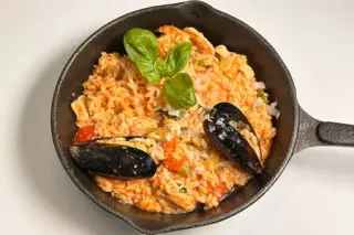 Орзо с морепродуктами