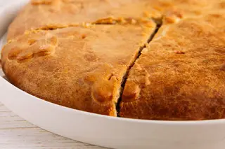 Пирог татарский с бараниной и рисом
