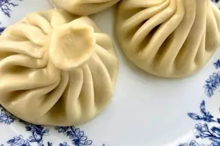 Хинкали с домашним сыром жареные 