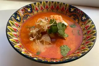 Том ям с курицей и креветкой