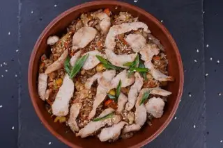 Тяхан с курицей