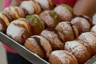 Пончик с вареной сгущенкой