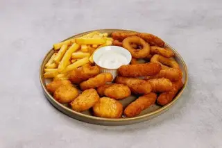 Фритюрный сет с чесночным соусом