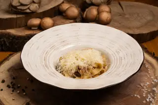 Паста с лесными грибами
