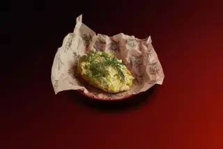 Печёный кинг картофель с моцареллой и зеленью