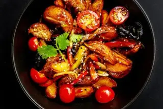 Жаркое по-азиатски с курицей