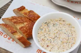 Паштет из белых грибов с соусом из опят 