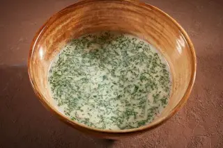 Окрошка на мацони с телятиной