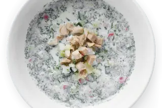 Окрошка с курицей