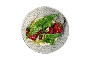 Печеный перец, сулугуни, анчоус 