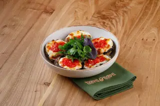 Печёные шампиньоны с сыром