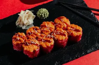 Запечённая Калифорния с Лососем