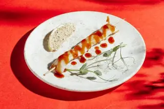Шашлычок из кальмара в соусе терияки