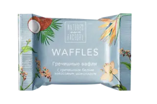 Гречишная вафля с белым кокосовым шоколадом